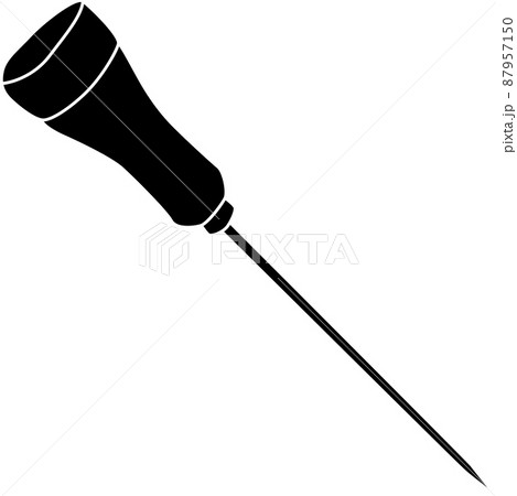 アイスピックのシルエット素材のイラスト素材