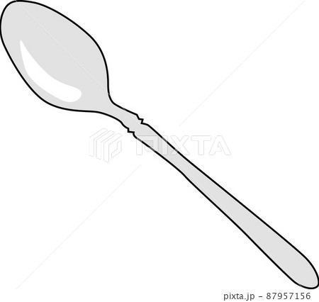 Fork and spoon sketch cartoon isolated Royalty Free Vector