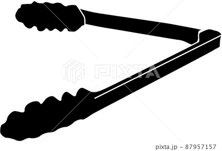 トングのシルエット素材 トングのシルエット素材 87957157