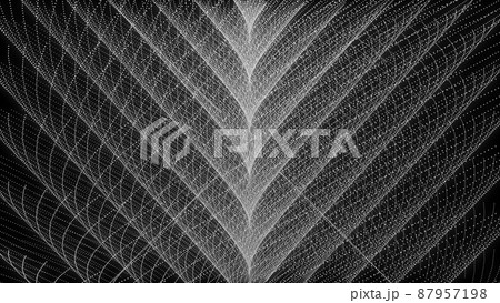 白色 モノクロ 点描 模様 デザイン 黒背景 Cg 背景 壁紙のイラスト素材