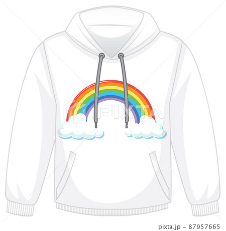 A white hoodie with long sleeves on white background A white hoodie with long sleeves on white background 87957665
