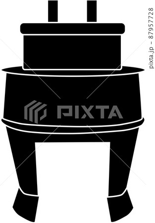 かまどのシルエット素材 かまどのシルエット素材 87957728