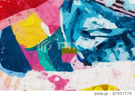 abstract colorful geometric texture illustration 87957779