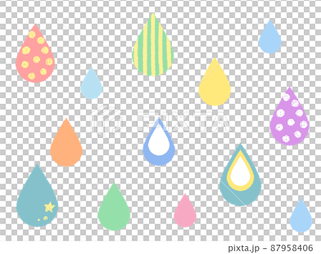 Illustration of colorful drops Illustration of colorful drops 87958406