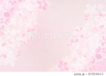 ピンクの桜吹雪背景 87959013
