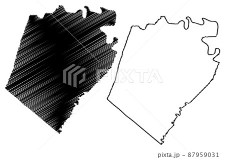 Berkeley County, State of West Virginia (U.S. county, United States of America, USA, U.S., US) map vector illustration, scribble sketch Berkeley map 87959031