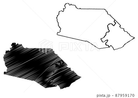 Marion County, State of West Virginia (U.S. county, United States of America, USA, U.S., US) map vector illustration, scribble sketch Marion map 87959170