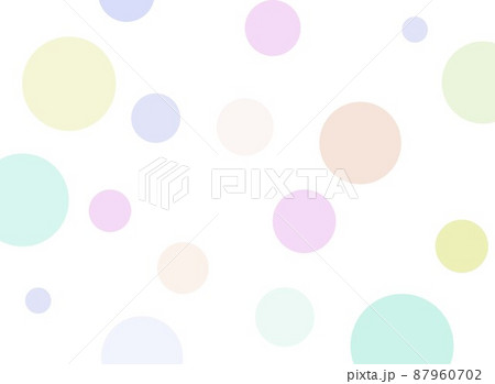 水玉模様の背景 パステルカラーのイラスト素材 [87960702] - PIXTA
