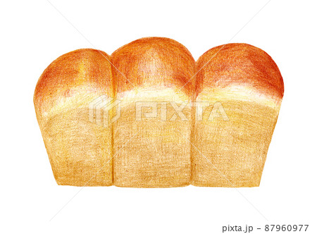 山食パンの色鉛筆画 87960977