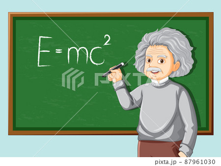 Portrait of Albert Einstein in cartoon style 87961030