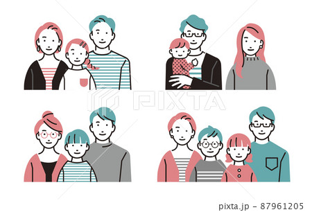 人物 子育てファミリーいろいろ 87961205
