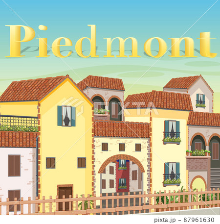Scene with many buildings in city 87961630