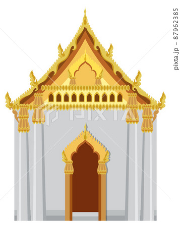 Thai temple design on white background 87962385