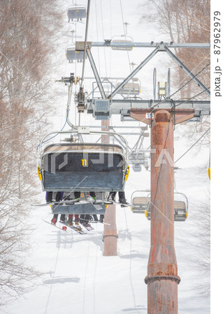 日本のスキーリゾート リフト/新潟県 2022年2月 日本のスキーリゾート リフト/新潟県 2022年2月 87962979