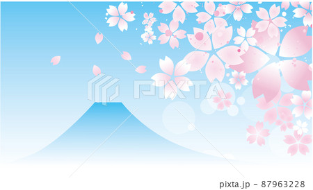 春　桜　花びら　背景 87963228