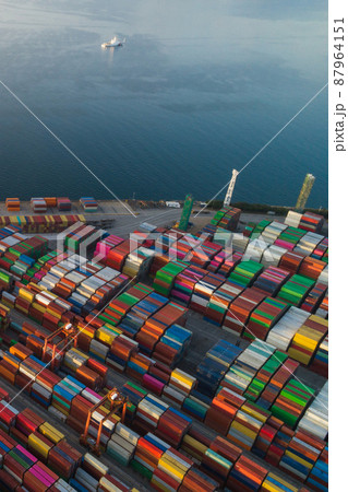 Aerial view of Yantian container terminal in Shenzhen city, China 87964151