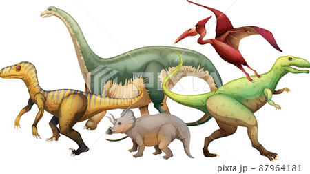 A set of dinosaur and fossil 87964181