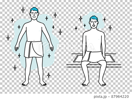 People who prepare in the sauna Relax 3 colors 87964220