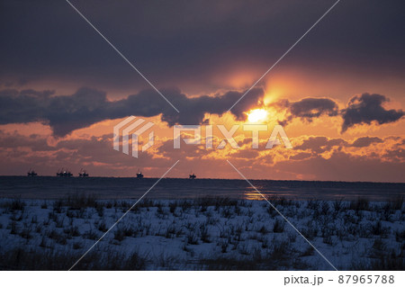 野付の日の出 野付の日の出 87965788