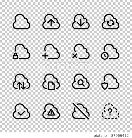 クラウドベースのシステム 色々なUIアイコンセット 87966412