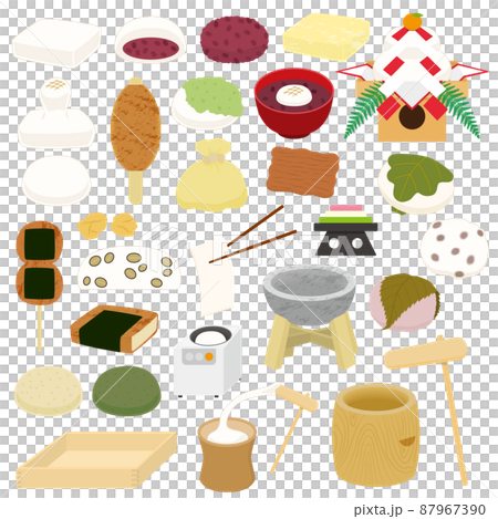 餅のイラストセット 87967390