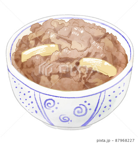牛丼　イラスト 87968227