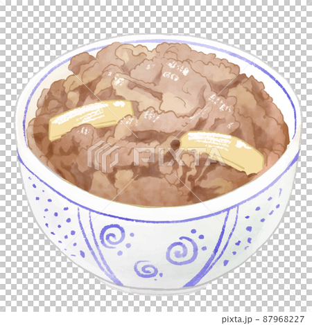 牛丼　イラスト 87968227