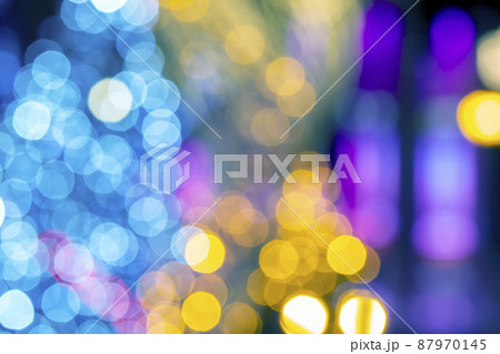 background blurred abstraction of colored lanterns and decorations. 87970145