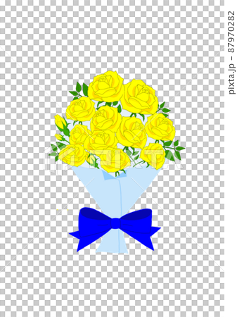 黄色いバラの花束 87970282