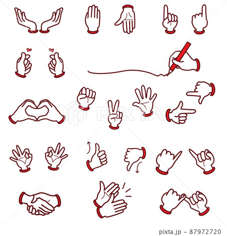 手と指 パーツセット 赤 手と指 パーツセット 赤 87972720