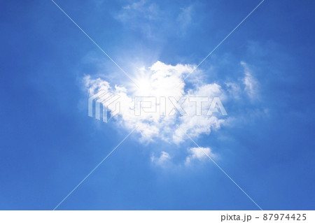青空と雲の背景素材_blue_44 87974425