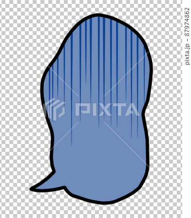 A balloon with a depressed effect line 87974862