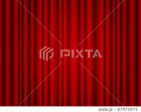 ステージカーテン背景のイラスト（赤） 87975073