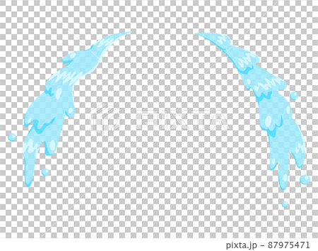 滝のような涙のイラスト素材