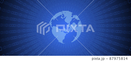 Technology data background, idea of global business solution 87975814