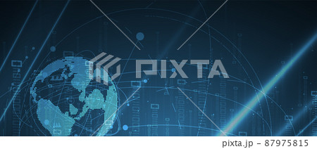 Technology data background, idea of global business solution 87975815