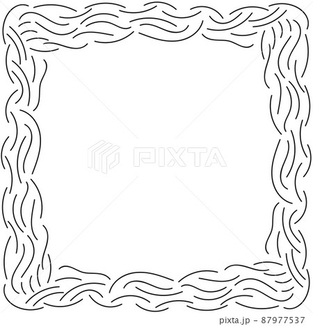 Abstract doodle curly thin line frame Abstract doodle curly thin line frame 87977537
