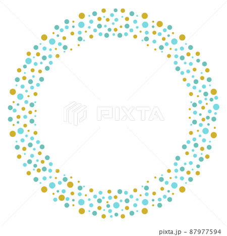 Dotted round frame isolated 87977594