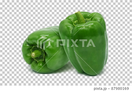 Bell pepper illustration real set Bell pepper illustration real set 87980169