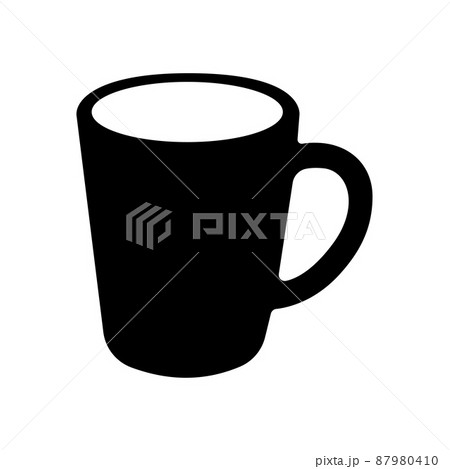 Mug of coffee or tea icon. Minimal flat design style. 87980410