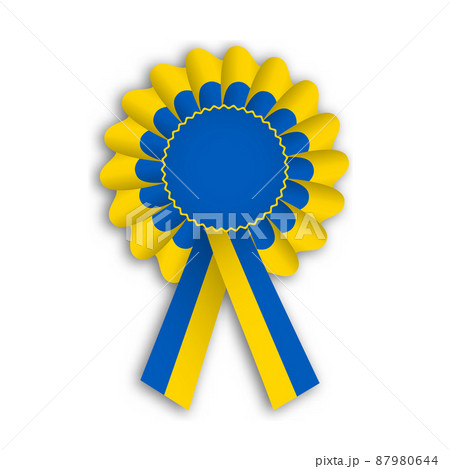 Cockade in national colors of Ukraine Cockade in national colors of Ukraine 87980644