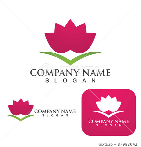 lotus flowers design logo Template 87982042