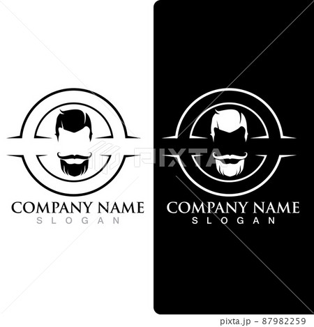 mustache and beard logo and symbol vector mustache and beard logo and symbol vector 87982259
