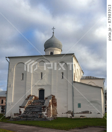Church of the Assumption of the Blessed Virgin Mary at the Auction is located in the Veliky Novgorod. Church of the Assumption of the Blessed Virgin Mary at the Auction is located in the Veliky Novgorod. 87983913