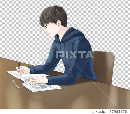 Young man studying 87985378