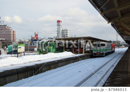 冬の花咲線キハ54+キハ40（釧路駅） 87986015