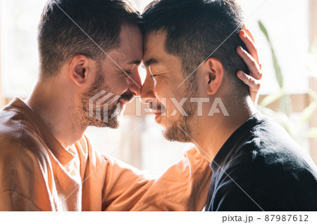 同性愛カップル・多様性・LGBTQ・ゲイのカップルイメージ 87987612