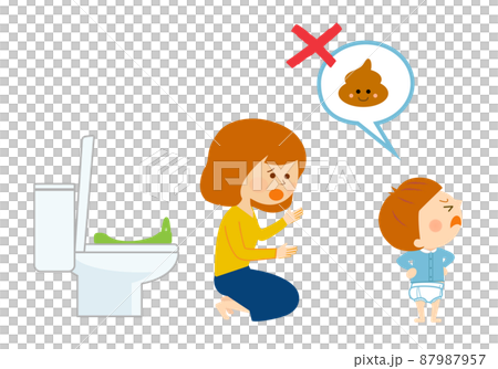子育て　トイレ　うんちを嫌がる子供 87987957