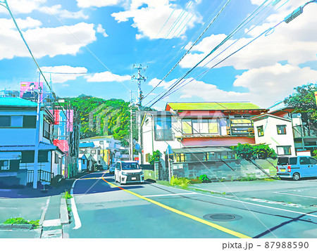 郊外を走る車 郊外を走る車 87988590