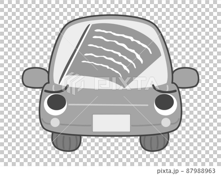 ワイパーゴムが劣化して、拭いた後にスジ状のあとが出ている車の窓 87988963